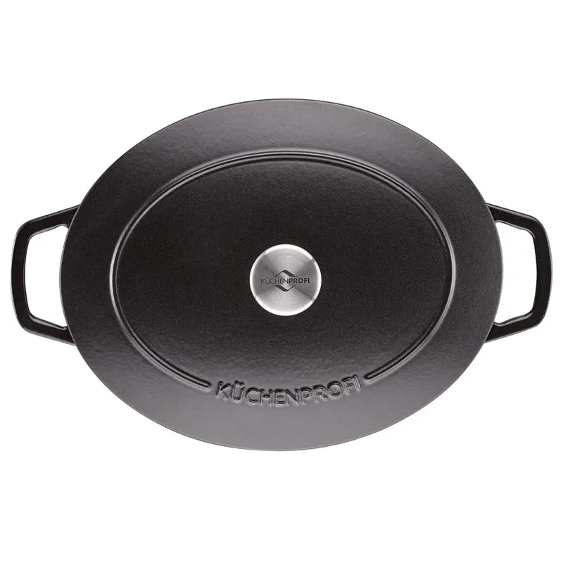 Küchenprofi Bratentopf BRETAGNE oval, 33 cm schwarz