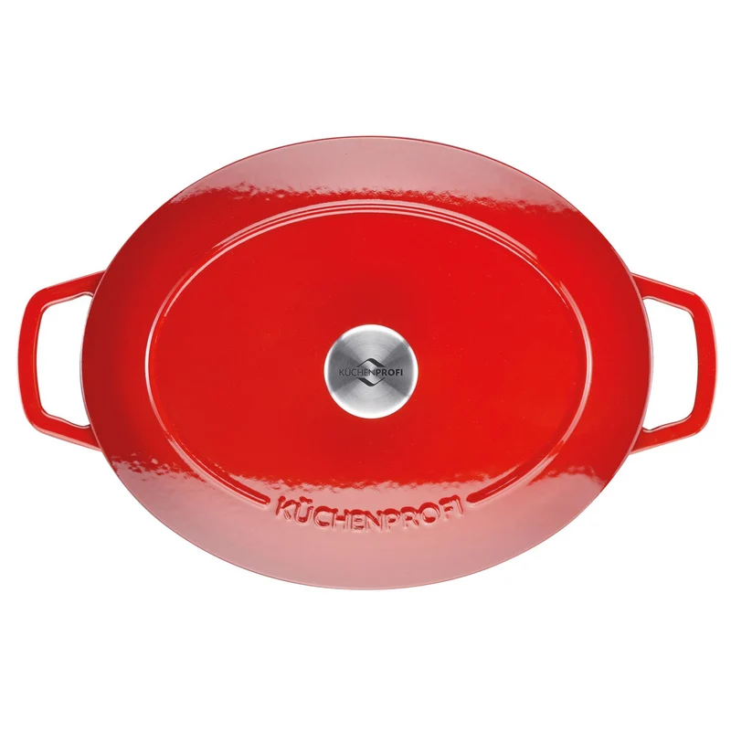 Küchenprofi Bratentopf BRETAGNE oval, 33 cm rot