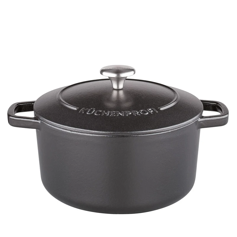Küchenprofi Bratentopf BRETAGNE rund, 24 cm schwarz
