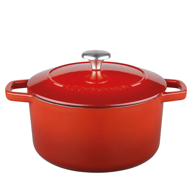 Küchenprofi Bratentopf BRETAGNE rund, 24 cm rot