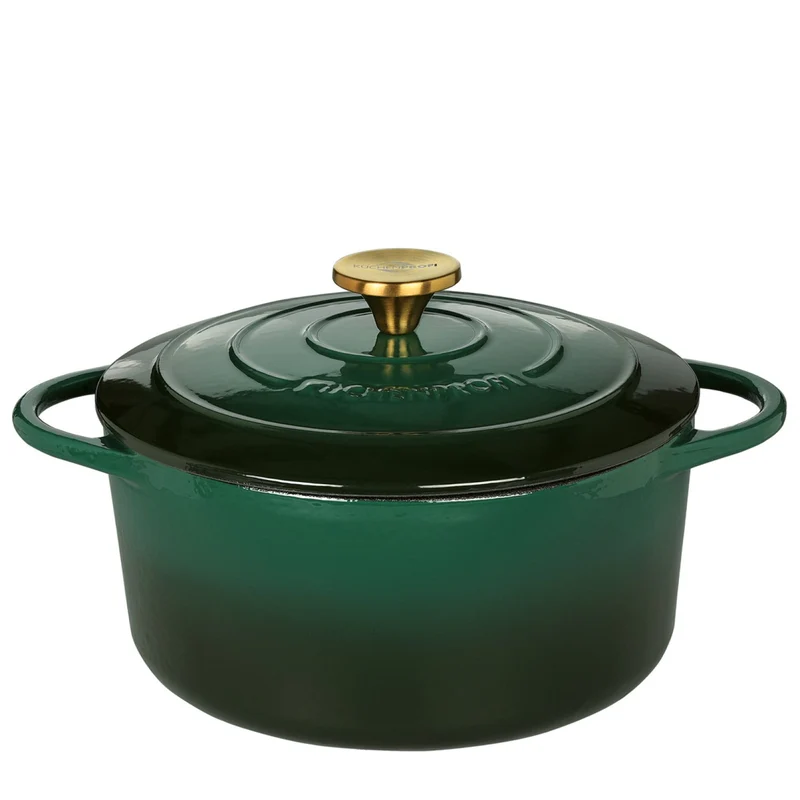 Küchenprofi Bratentopf rund, 24 cm racing green