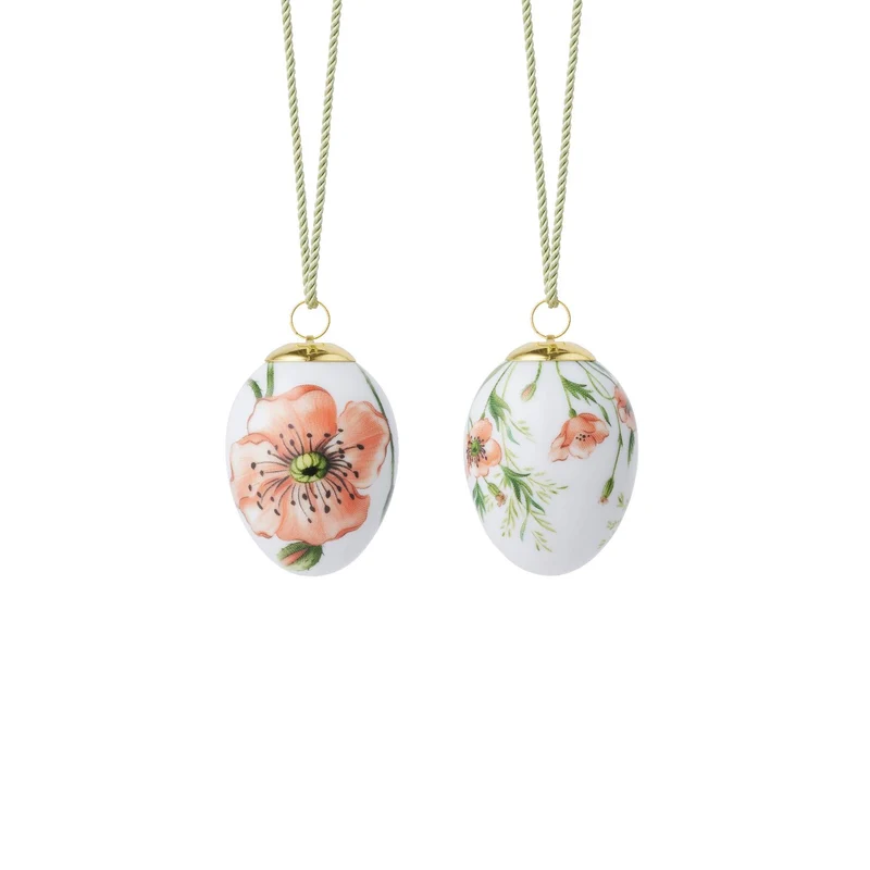 Royal Copenhagen Frühling 2026 Ei Mohnblumen, 6 cm, 2 Stk.