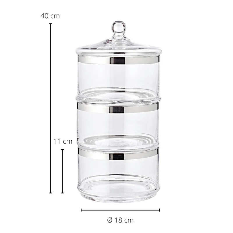 EDZARD Glas Keksschalen Vigo H 40 cm