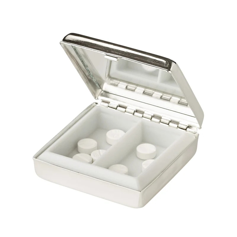 EDZARD Pillendose Lydia 5x5 cm 2 Fächer