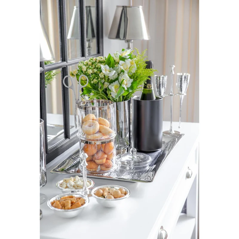 EDZARD Glasdose Lia mit Deckel, 3teilig H 29 cm