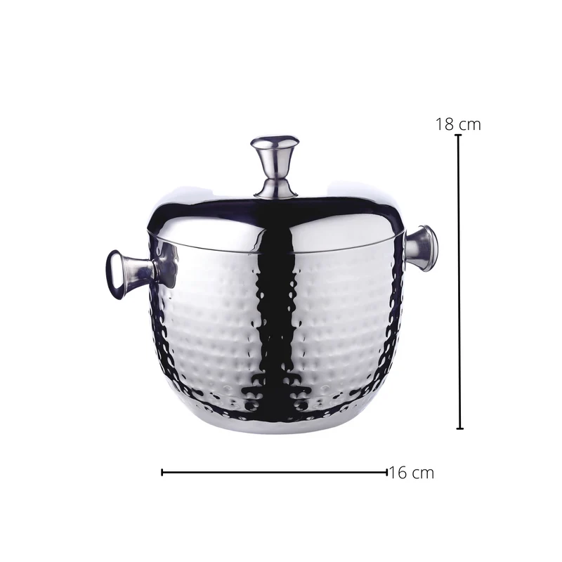 EDZARD Eiseimer m. Zange Rico gehämmert H 18 cm