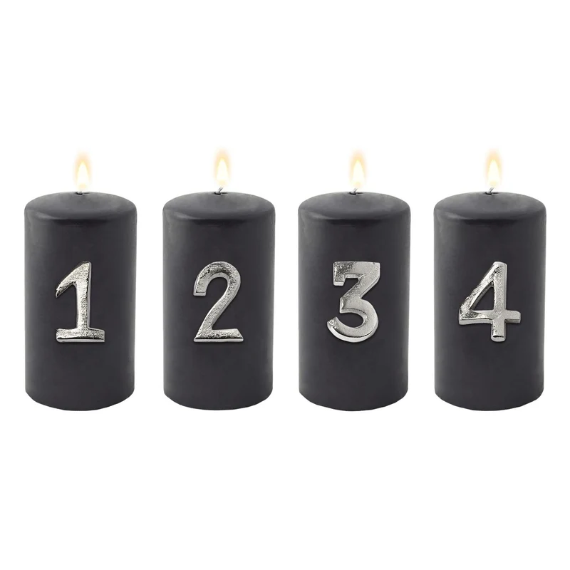 EDZARD Kerzenpin Advent 1-4, H 4 cm