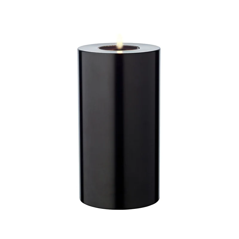 EDZARD Teelichthalter Cornelius black Ø 8 cm / H 15 cm