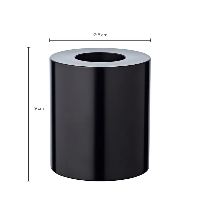 EDZARD Teelichthalter Cornelius black Ø 8 cm / H 9 cm