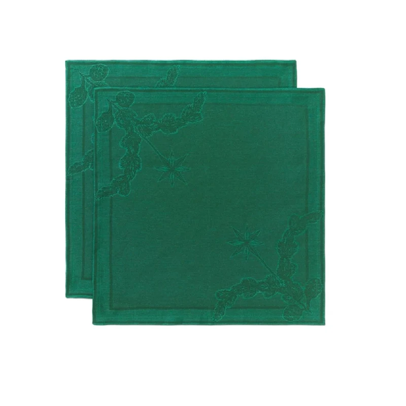 Royal Copenhagen Star Fluted Serviette Grün 45x45cm 2 Stk.