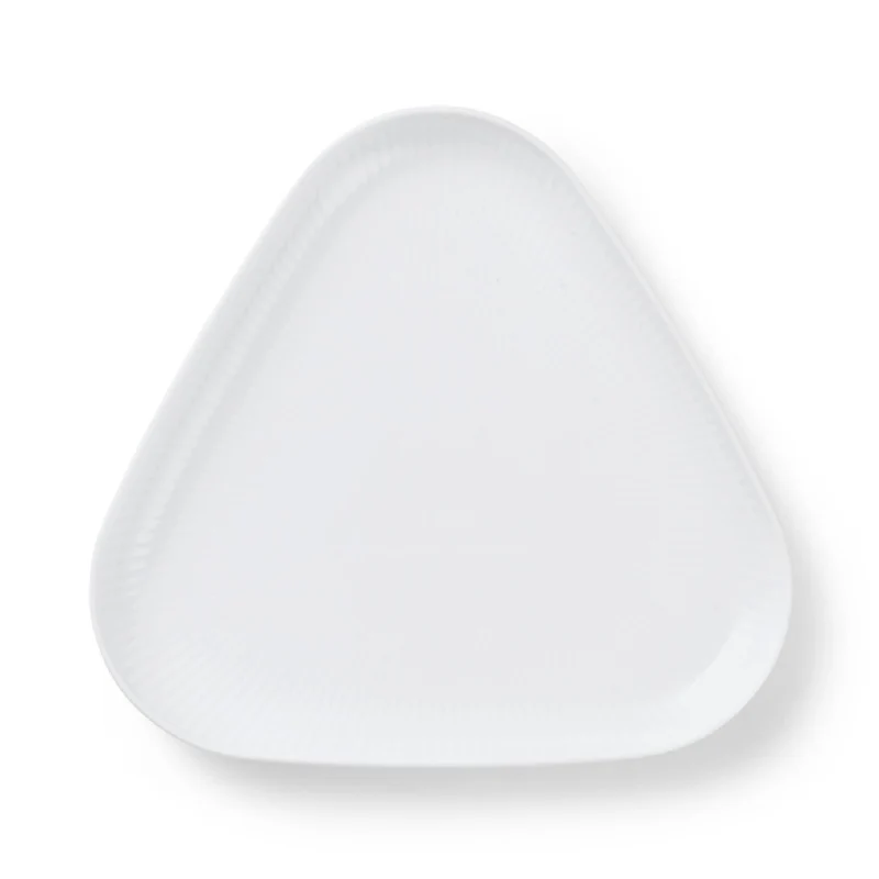 Royal Copenhagen White Fluted Dreiecksschale 23cm