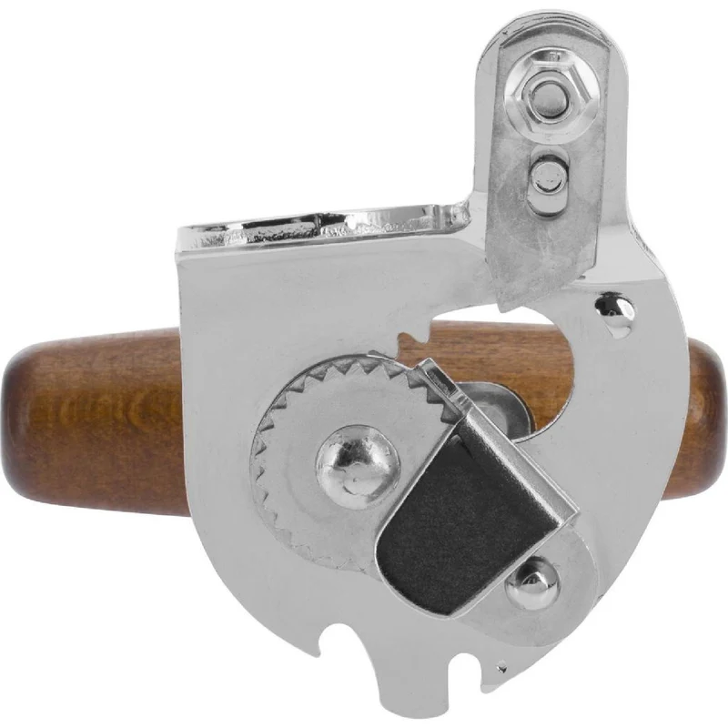 Westmark Profidosenöffner, Für den gewerblichen Gebrauch, für Dosen in Gastronomiegröße, Stahl/Holz, Titan, 12242260