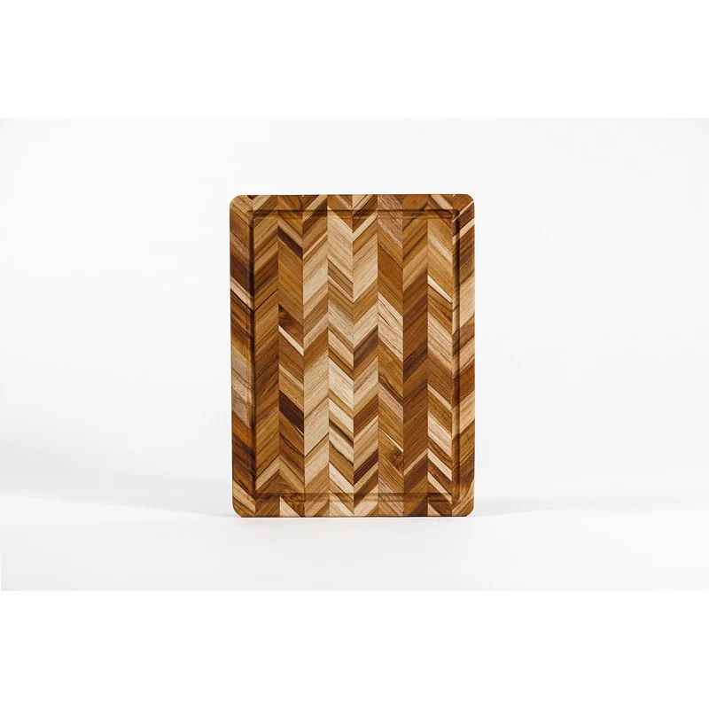 TEAKHAUS Herringbone Schneidebrett Extradick (M)