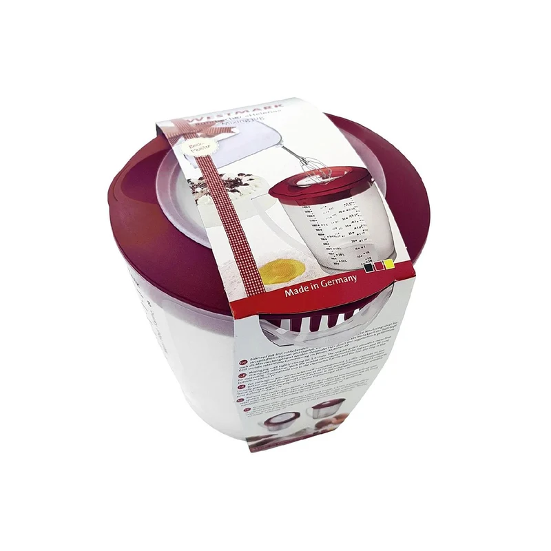 Rührbecher mit Deckel, »Helena«, 1,4 l, rot