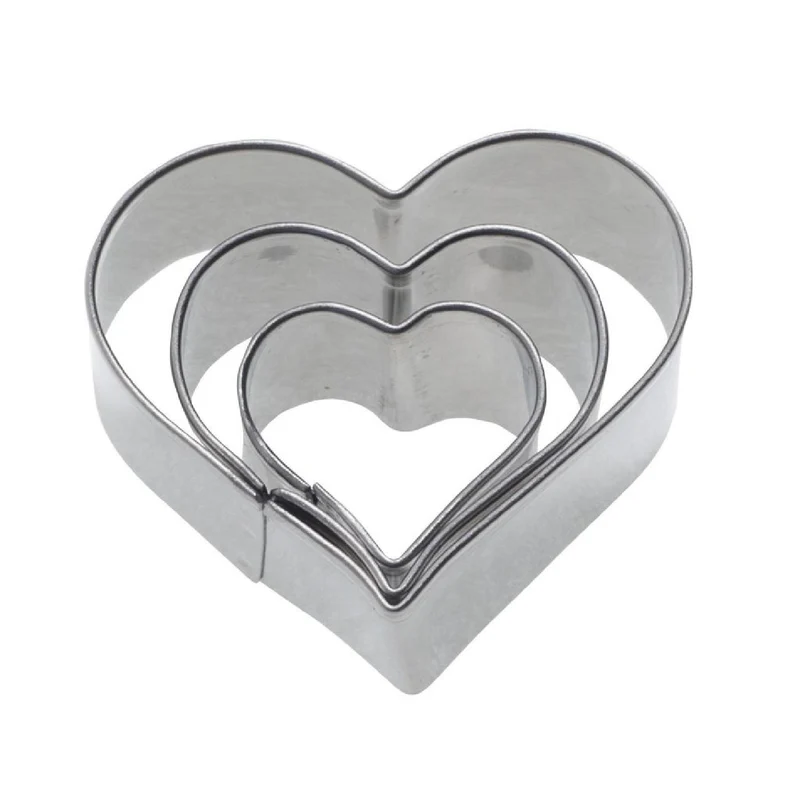 3 Terrassen-Ausstechformen »Herz«, 2 cm, 3 cm, 4 cm