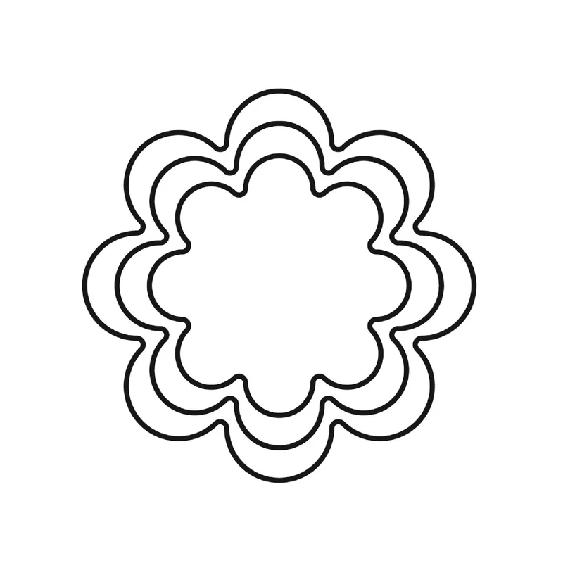 Kaiser Terrassen-Ausstechform-Set 3-teilig 8er Rosette