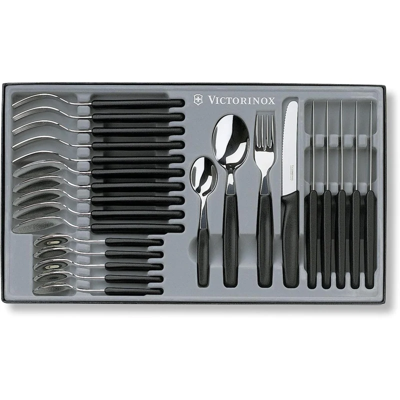 Victorinox Küchenbesteck Tafelbesteck Set, Schwarz, One Size