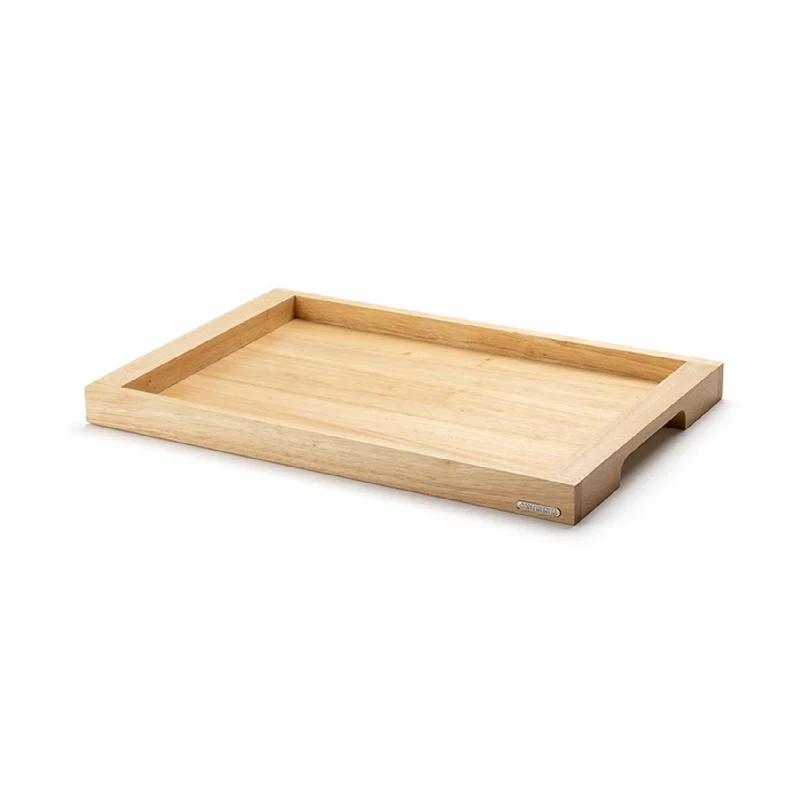 Continenta Tablett, Gummibaum 54x36x4 cm