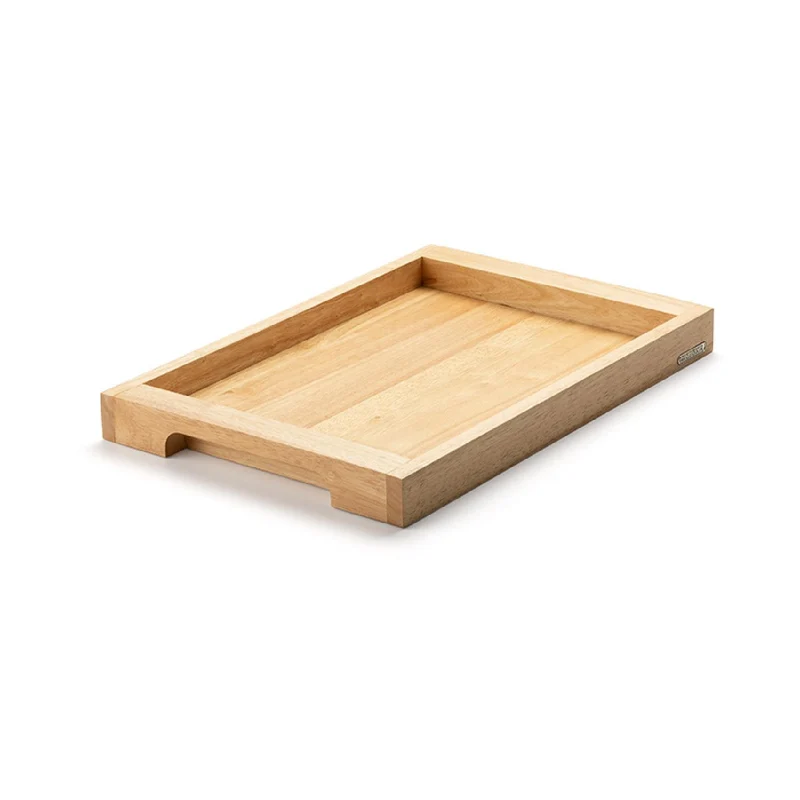 Continenta Tablett, Gummibaum 54x36x4 cm