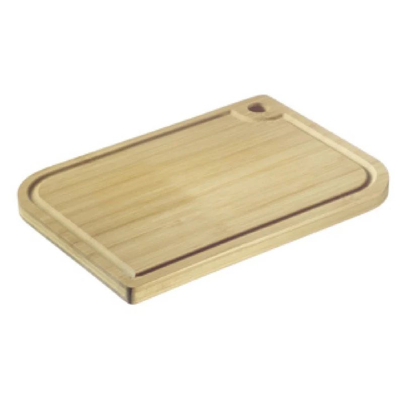 Westmark Schneidebrett Bambus – hochwertige Schneideunterlage mit Saftrille, Küchenbrett aus Holz zum einfachen Schneiden von Lebensmitteln – Bambus, 28 x 18 cm