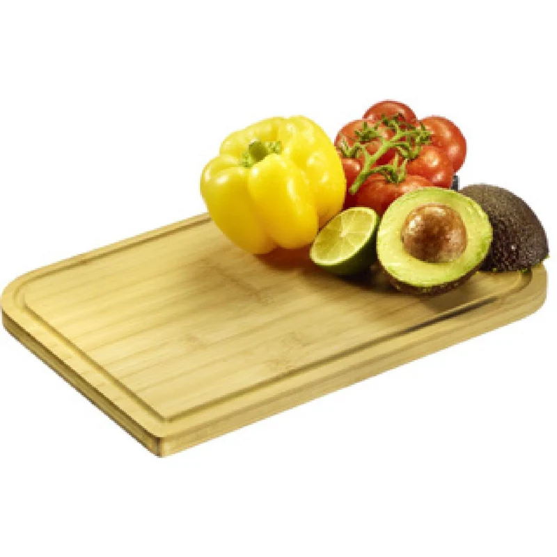 Westmark Schneidebrett Bambus – hochwertige Schneideunterlage mit Saftrille, Küchenbrett aus Holz zum einfachen Schneiden von Lebensmitteln – Bambus, 28 x 18 cm