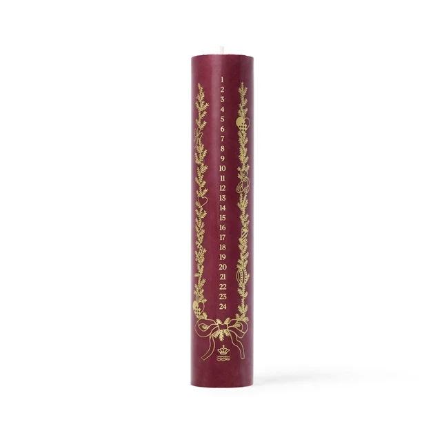Royal Copenhagen Star Fluted Adventskerze, Rot, 25 cm