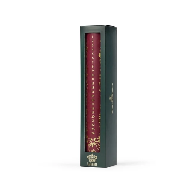 Royal Copenhagen Star Fluted Adventskerze, Rot, 25 cm