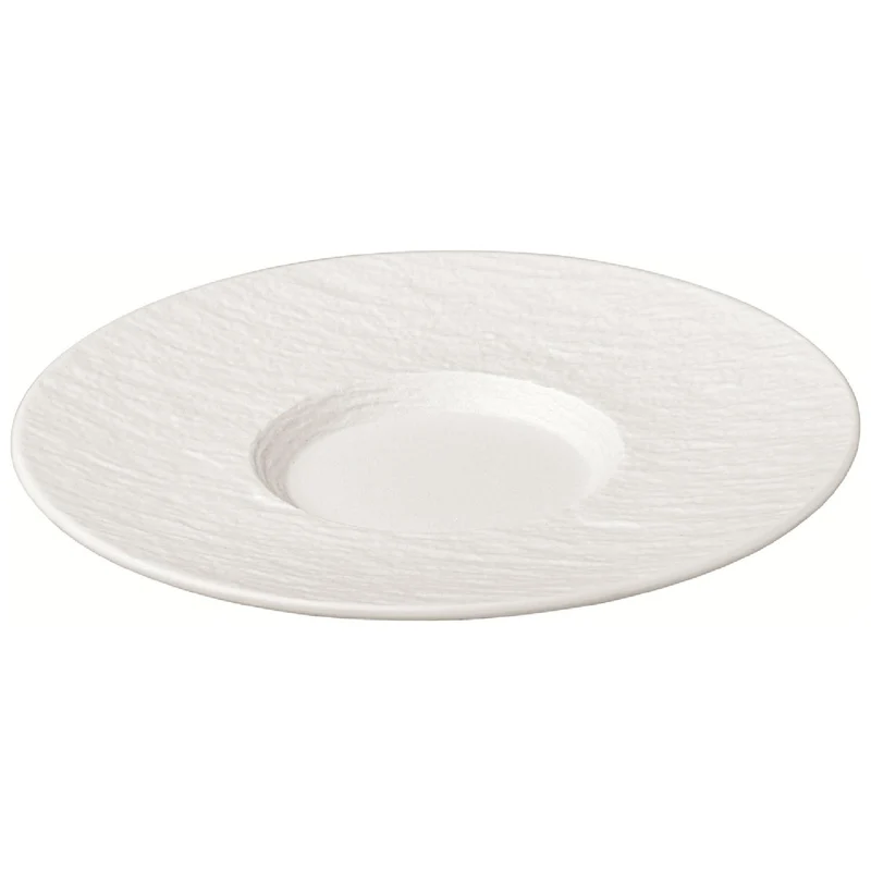 Villeroy & Boch Kaffeeservice Manufacture Rock Blanc, Kaffeegeschirr für 4 Personen, Kaffeetasse 150 ml/Kaffeeuntertasse ø 15,4 cm/Frühstücksteller ø 22 cm, Premium Porzellan, Weiß
