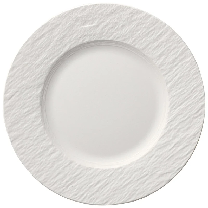 Villeroy & Boch Kaffeeservice Manufacture Rock Blanc, Kaffeegeschirr für 4 Personen, Kaffeetasse 150 ml/Kaffeeuntertasse ø 15,4 cm/Frühstücksteller ø 22 cm, Premium Porzellan, Weiß