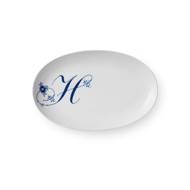 Royal Copenhagen Alphabet Oval Asiette, H, 23,5 cm
