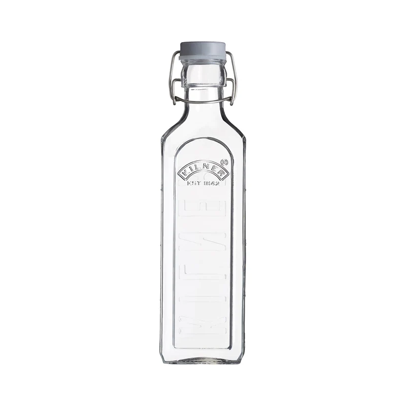 KILNER Glasflasche mit Bügelverschluß, eckig, 600 ml