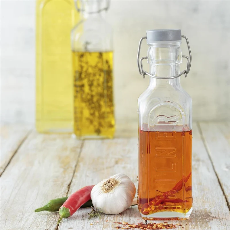 KILNER Glasflasche mit Bügelverschluß, eckig, 600 ml