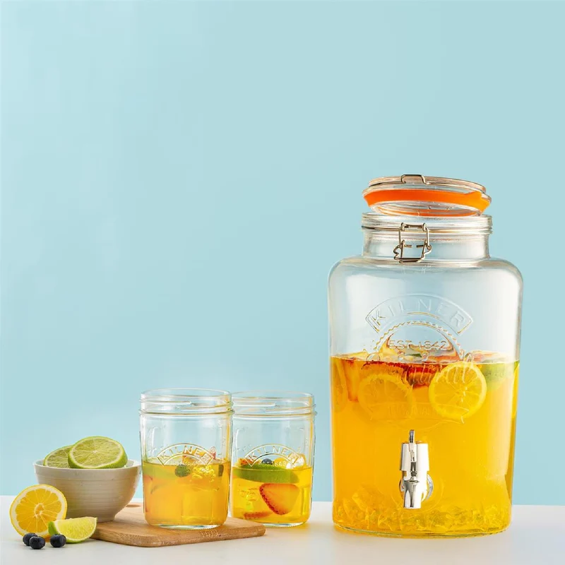 KILNER ROUND Bügelverschluss Getränkespender, 5 Liter