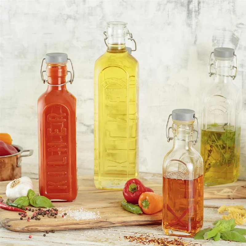KILNER Glasflasche mit Bügelverschluß, eckig, 300 ml