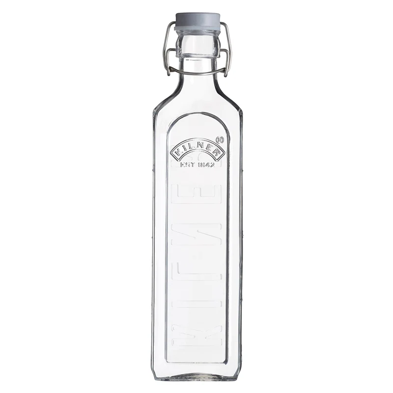 KILNER Glasflasche mit Bügelverschluß, eckig, 1 Liter