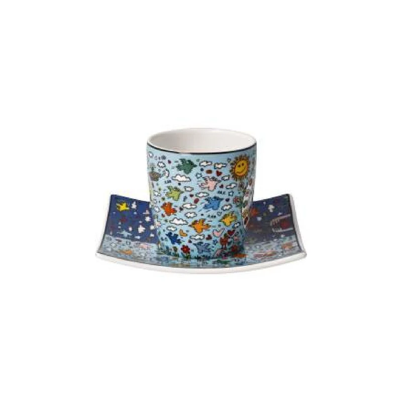 Goebel James Rizzi Give Peace a Chance Espressotasse