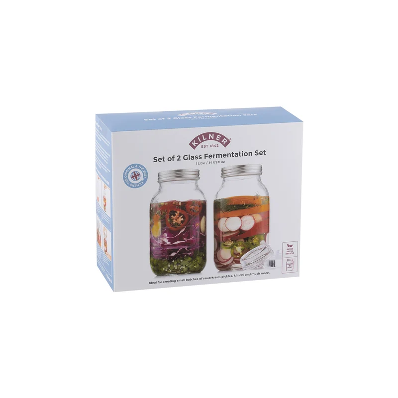 KILNER Fermentier-Set, 2 Gläser á 1 Liter