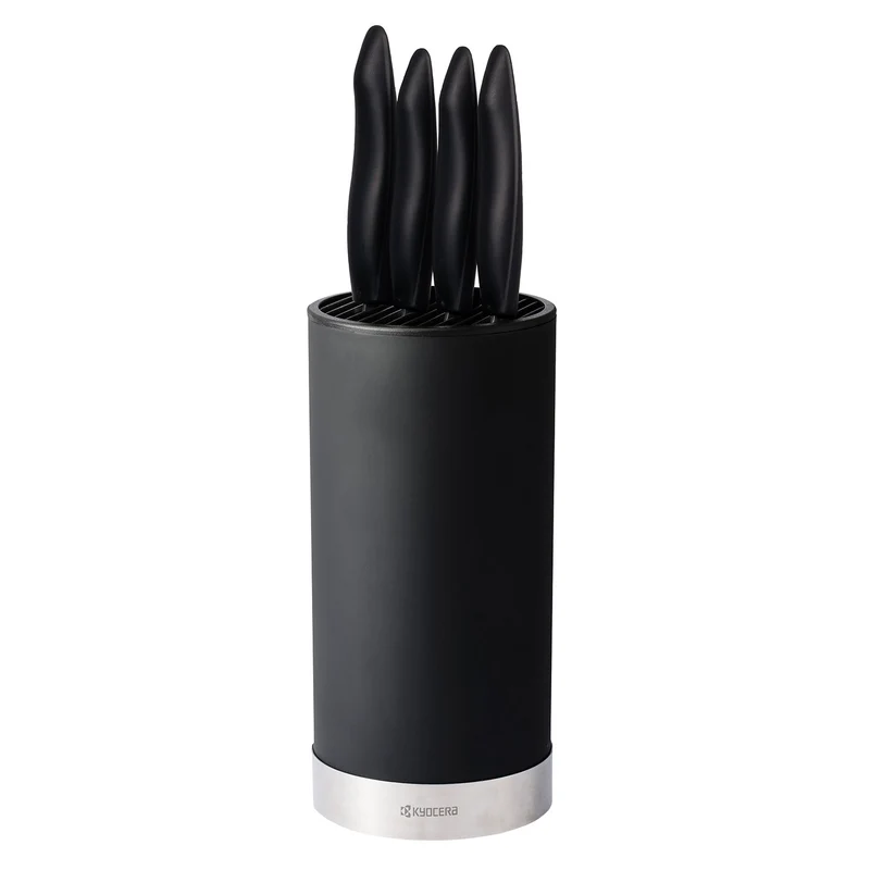 KYOCERA Runder Softtouch Messerblock inklusive 4 SHIN-Messer