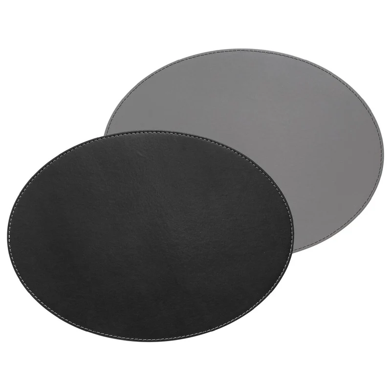 FREEFORM DUO - Platzset oval, Schwarz/Grau