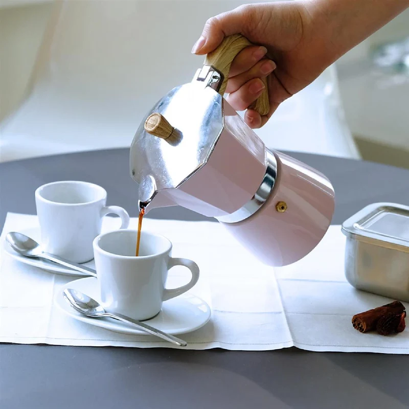 GNALI & ZANI Venezia - Espressokocher, rosa, 3 Tassen