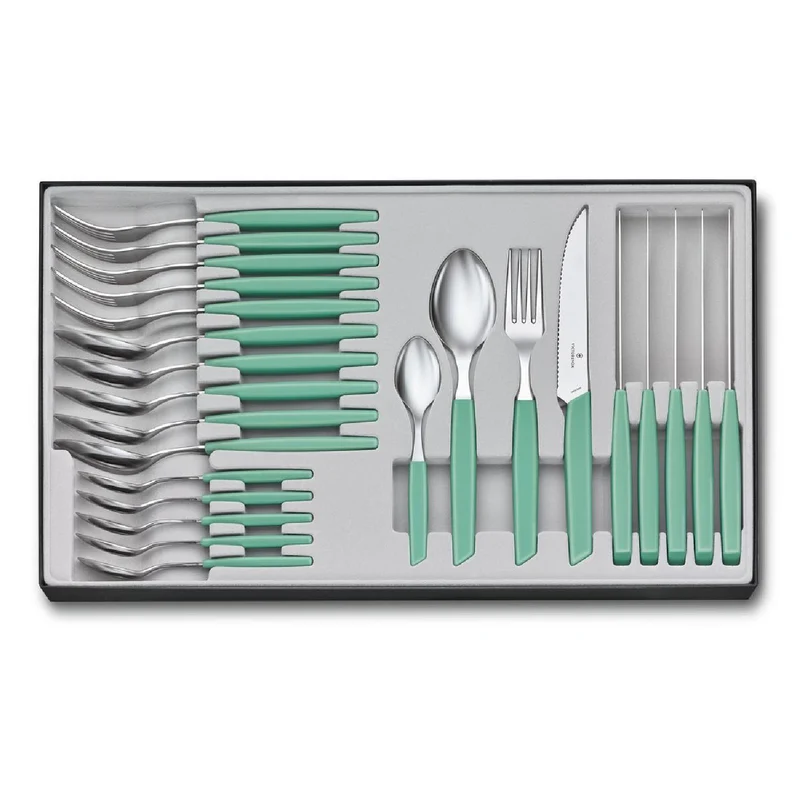 Victorinox Swiss Modern Besteck-Set (Steakmesser), 24-teilig, mint
