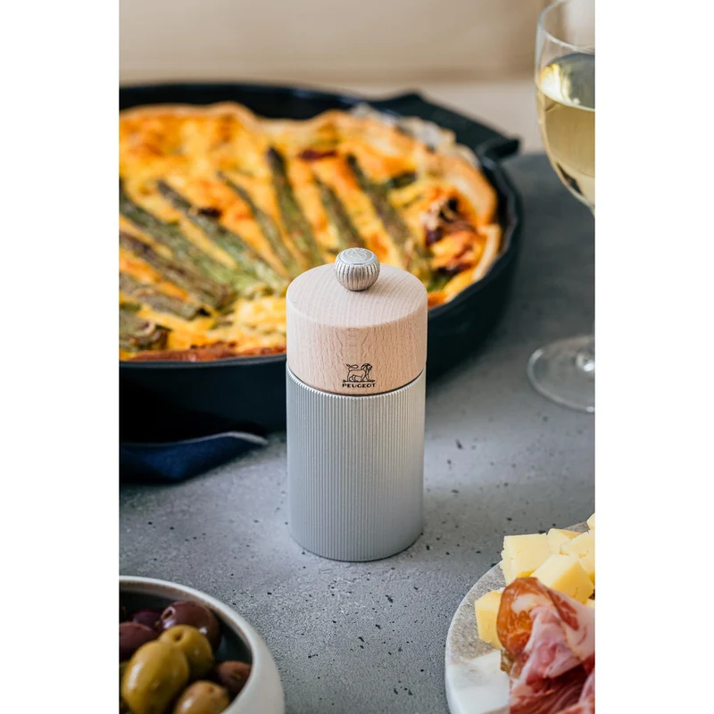 Peugeot LINE Salzmühle Aluminium/Natur 12 cm