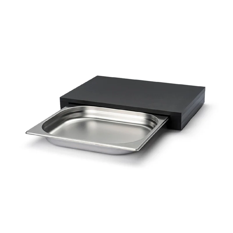 Continenta Schneidebrett mit Schublade, Duracore schwarz 39x27x5 cm
