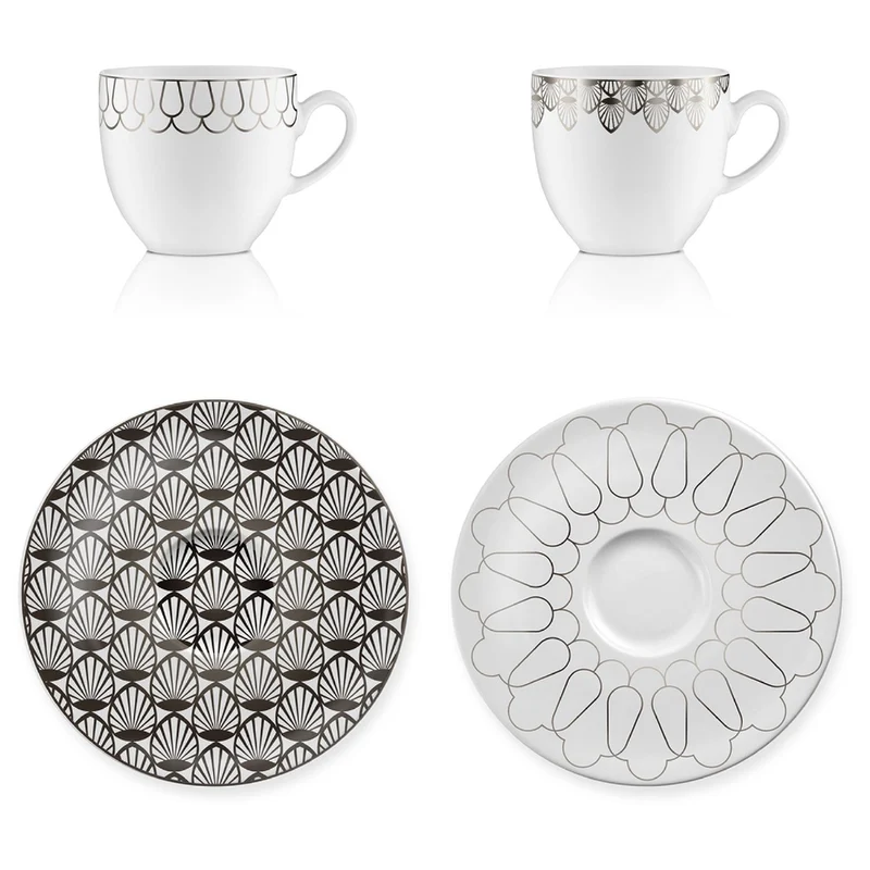 Goebel First.Platin Espressotassen Set