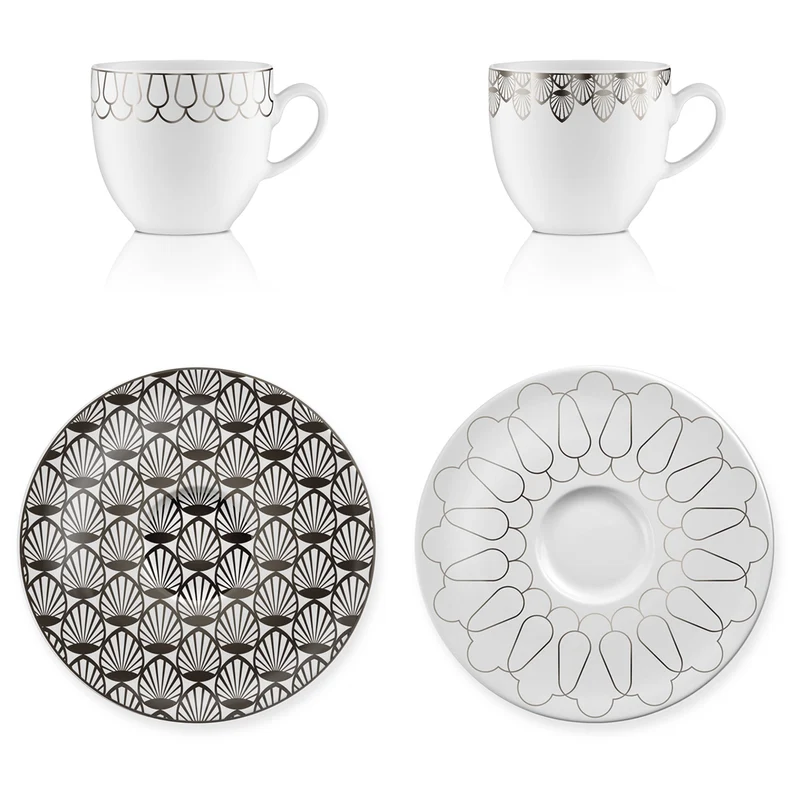 Goebel First.Platin Espressotassen Set