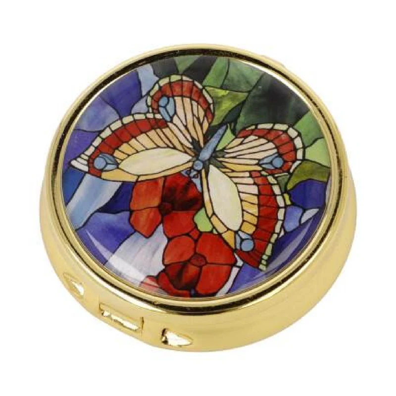 Goebel Louis Comfort Tiffany - Schmetterlinge - Pillendose
