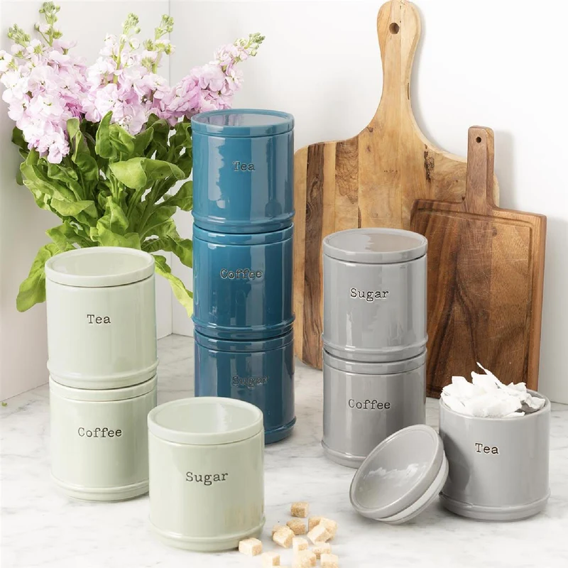 Price & Kensington ACCENTS Vorratsdosen, 3er Set, petrol, 750 ml