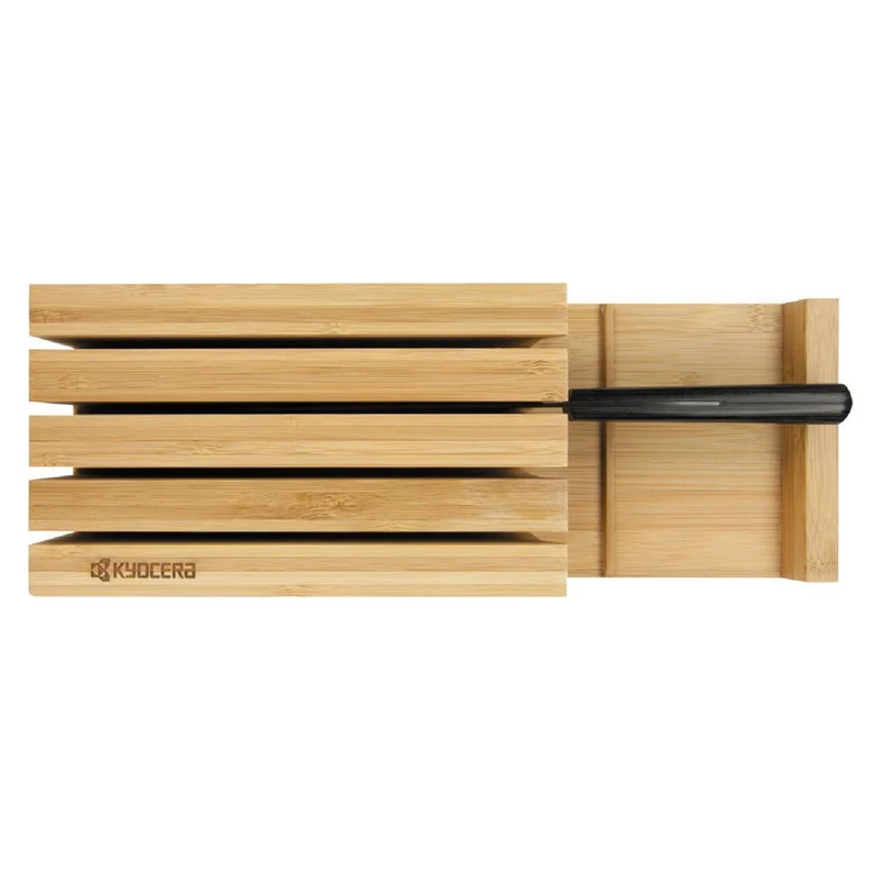 KYOCERA 3in1 Bambus-Messerblock für bis zu 4 Messer