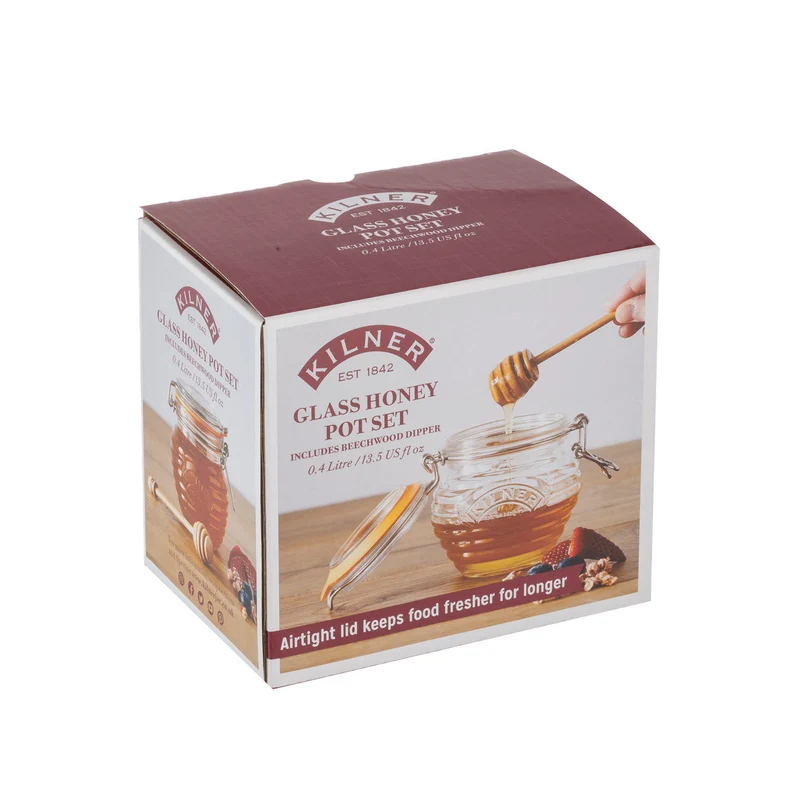 KILNER Honigtopf mit Honiglöffel, 400 ml