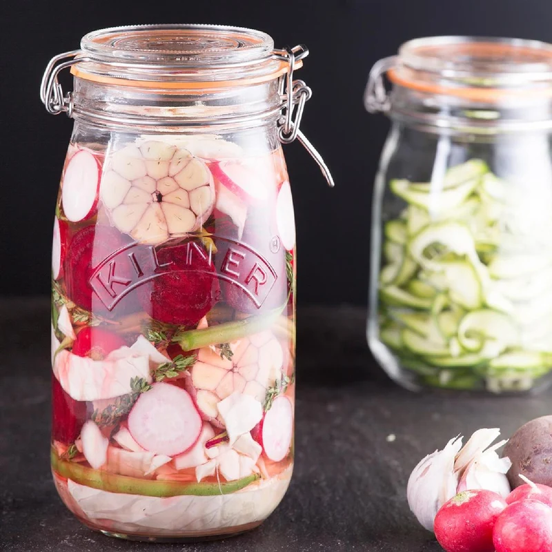 KILNER Rundes Bügelverschluss Glas, 1,5 Liter